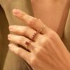 Sterling silver ring finished with thick gold plating