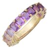 925 Silver Gemstone Purple Ombre Eternity Ring
