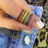 925 Silver Gemstone Ruby Stackable Eternity Ring - Image 2