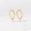 Geometric hoop earrings with a clean angular profile