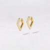 Geometric huggie earrings with a sleek angular silhouette