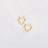 Gold-plated huggie earrings with a polished geometric design