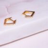 Slim 2mm thick huggie earrings with a refined finish