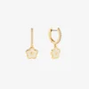 925 Silver Glow Flower Hoops