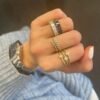 925 Silver Graduated Baguettes Wrap Ring - Image 2