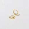 Small graduated hoop earrings with a balanced 3.5mm thickness