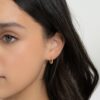 925 silver hoop earrings with a simple beaded edge detail