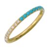 Gold-plated sterling silver ring with a colourful gemstone section