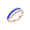 Gold-plated ring with slender half-and-half wrap design