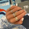 Thin ring with thick gold plating and clean contrast