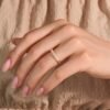 925 Silver Half Eternity Diamond Dome Wedding Ring