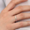 Half eternity diamond ring with a clean, timeless design