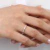 Diamond-like ring with stones across the front half