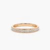 Silver ring with a front half stone setting