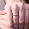 925 Silver Half Eternity Diamond Ring