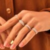 925 silver marriage ring with a slim band