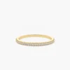 925 Silver Half Eternity Micro Pave Diamond Ring