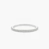 925 Silver Half Eternity Micro Pave Diamond Ring - Image 3