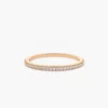 925 Silver Half Eternity Micro Pave Diamond Ring - Image 6