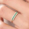 Nickel-free half eternity band with sleek modern detailing