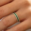 Anniversary ring featuring a classic half eternity setting
