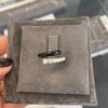 925 Silver Half/Half Diamond Enamel Wrap Ring with Premium CZ Diamond pave accents