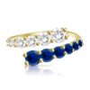 Gold-plated sterling silver ring with open wrap silhouette