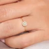 925 Silver Halo Diamond Ring featuring a bright CZ centre