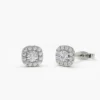 Nickel-free sterling silver halo stud earrings