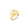 925 Silver Happy Face Signet Ring - Image 2