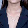 925 Silver Heart Chain Necklace with sleek integrated heart detail