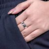 925 Silver Heart Cut Out Ring with delicate heart-shaped cut-outs