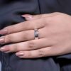 925 Silver Heart Cut Out Ring in 925 sterling silver with thick gold plating