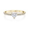 925 Silver Heart Diamond Ring