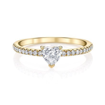 925 Silver Heart Diamond Ring