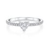 925 Silver Heart Diamond Ring - Image 3