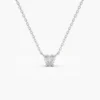 Silver heart necklace with classic diamond-inspired shimmer