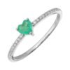 925 Silver Heart Shape Engagement Ring - Image 6