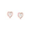 925 Silver Heart Studs with pave-set CZ sparkle