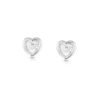 Gold-plated sterling silver heart studs with polished finish