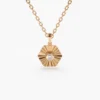 925 Silver Hexagon Diamond Disc Ray Necklace - Image 4