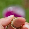 Eternity ring in 925 sterling silver with gold plating