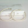 925 Silver Hoop Earrings featuring premium CZ stones in pavé setting