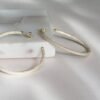 925 Silver Hoop Earrings with a secure closure and 2-inch height