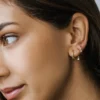 Hoop earrings featuring sparkling premium CZ diamond accents