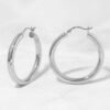 34mm hoop earrings in 925 sterling silver