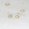 925 Sterling Silver huggies earrings with thick gold plating