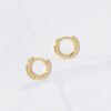 Delicate huggies earrings with a neat, polished profile