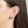 Small 6mm inner diameter huggies earrings in sterling silver