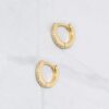 Minimal huggies earrings with premium CZ diamond stones
